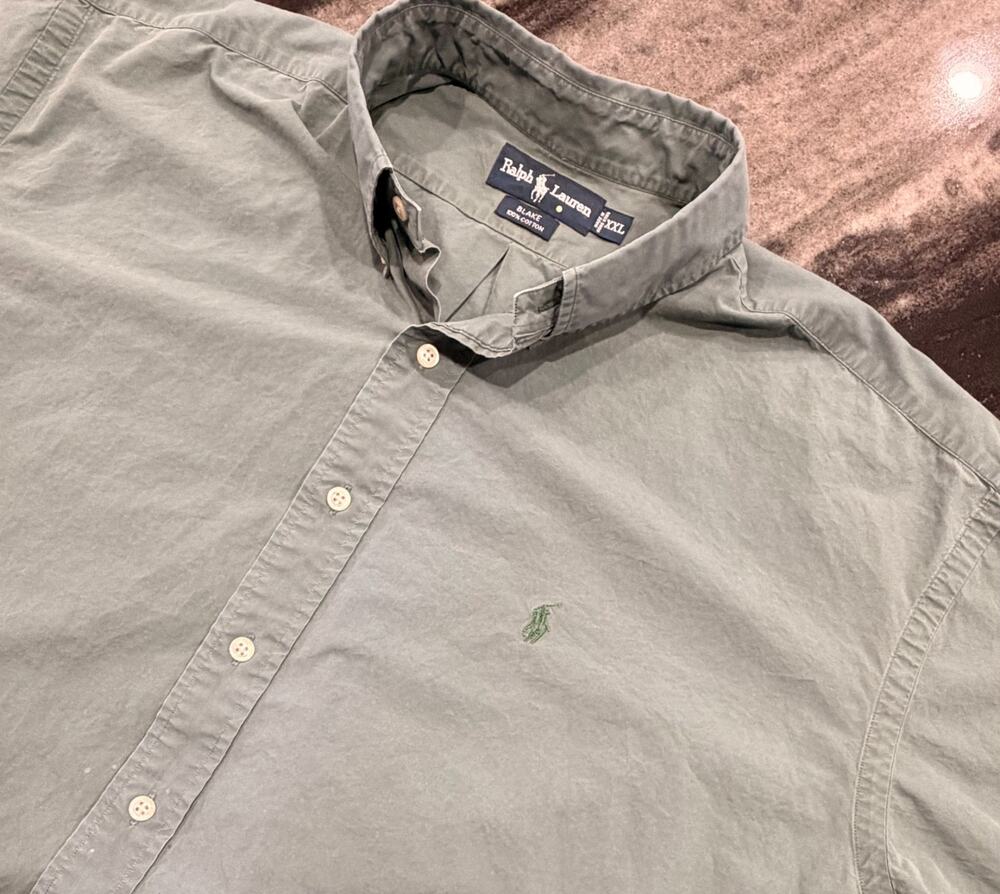Vintage Polo Ralph Lauren Blake Shirt Mens XXL Sage Green Button Down Pony